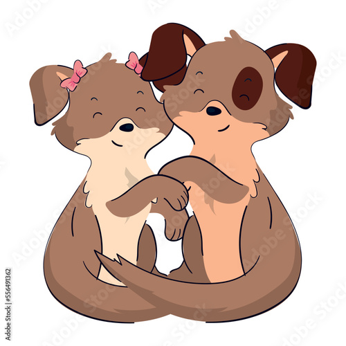couple dogs animals