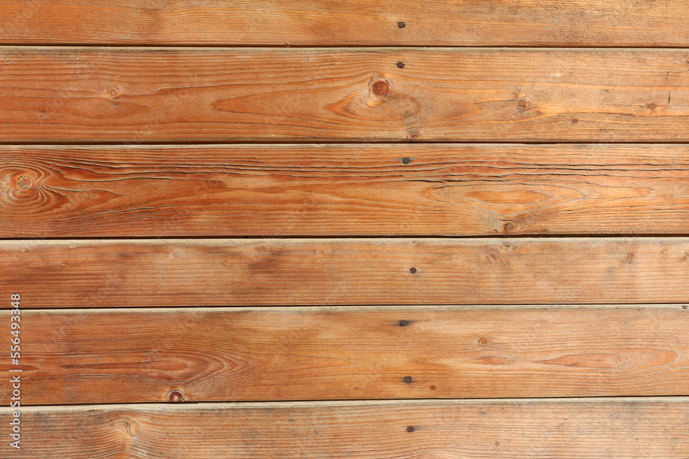 Naklejka premium Grunge background, an old wooden wall. Close up plank texture.