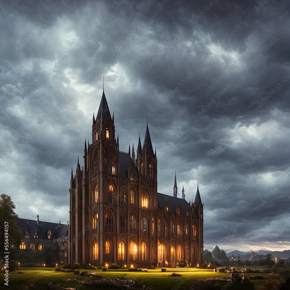 Fantasy academy. Gothic building. Great for urban fantasy, vampire and other stories. Fantasy academy. Gothic building. Great for urban fantasy, vampire and other stories.