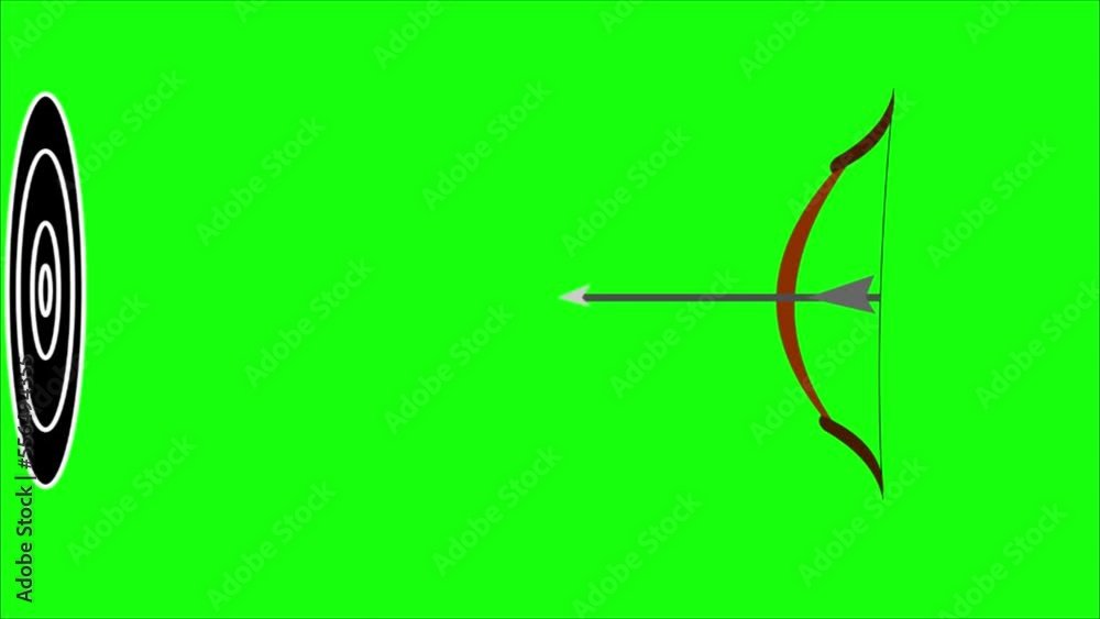 target and arrows animation with green screen target and arrows animation with green screen