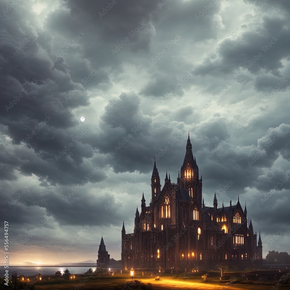 Fantasy academy. Gothic building. Great for urban fantasy, vampire and other stories.	
