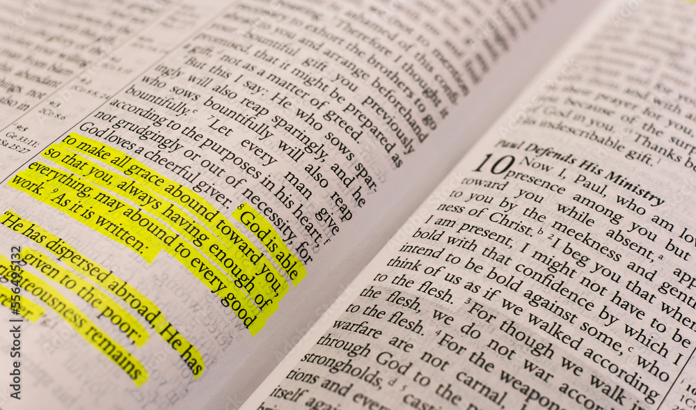 Obraz premium 2nd Corinthians Chapter 9 verse 8