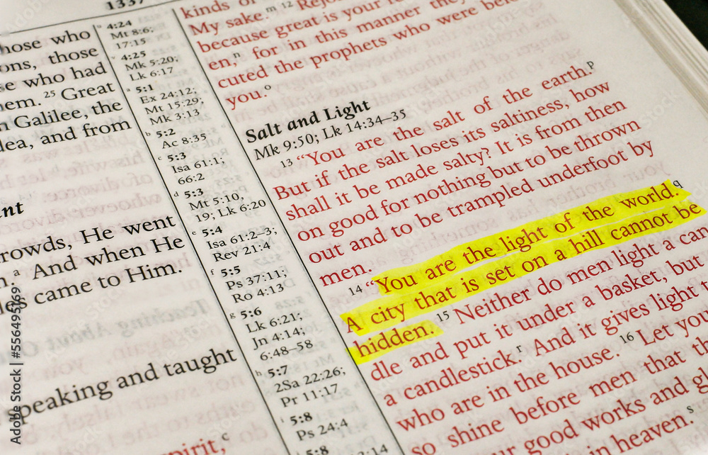 Obraz premium Matthew Chapter 5 verse 14