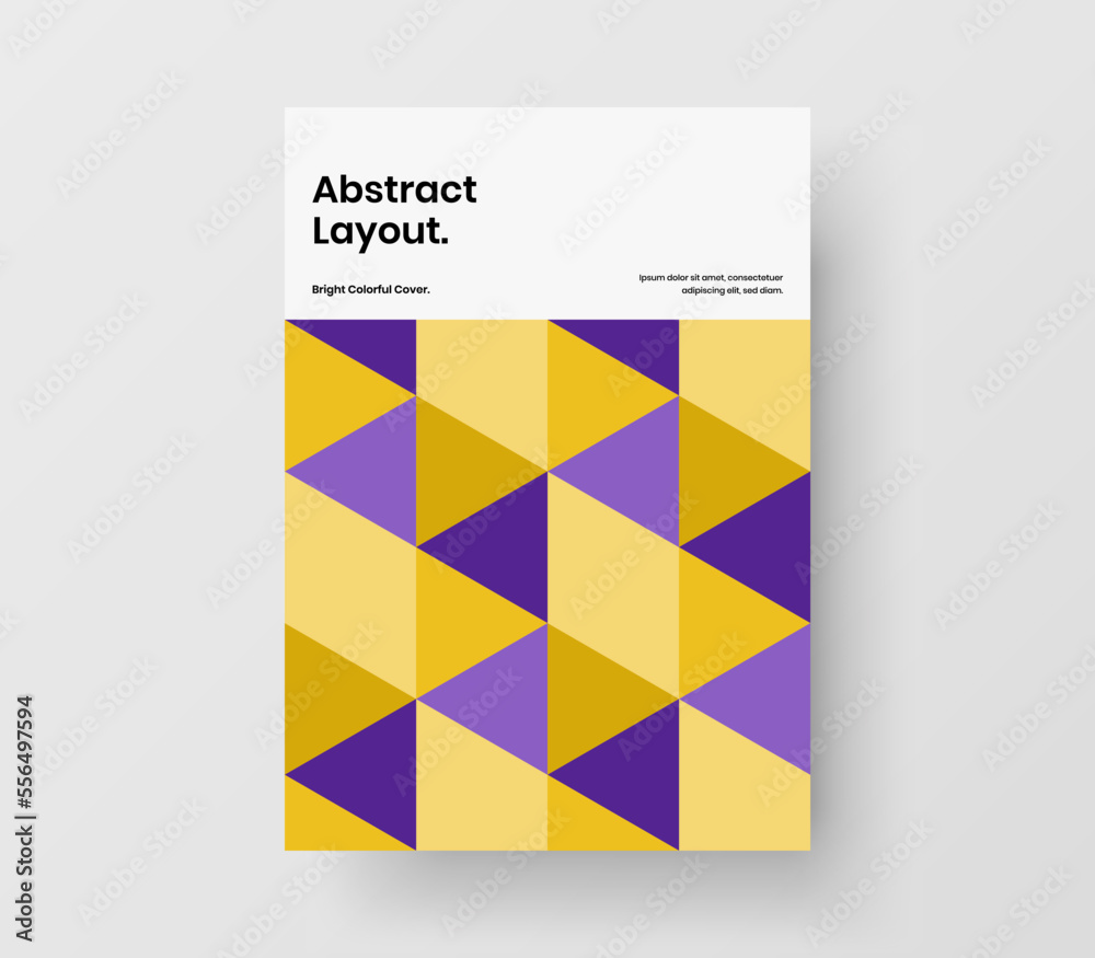 Isolated geometric pattern journal cover concept. Simple brochure A4 vector design template. Isolated geometric pattern journal cover concept. Simple brochure A4 vector design template.