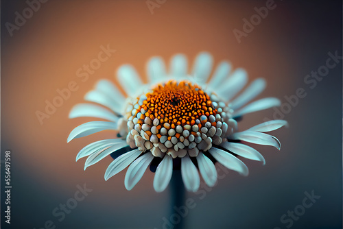 Macro minimalist photography of fictitious flower with high level of detail and color