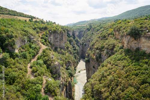 Fototapet View of canyon in Albania