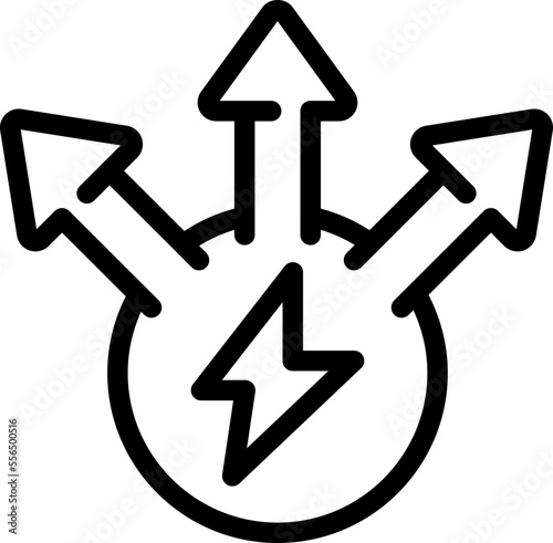 Downshifting direction icon outline vector. Job travel. Island sea