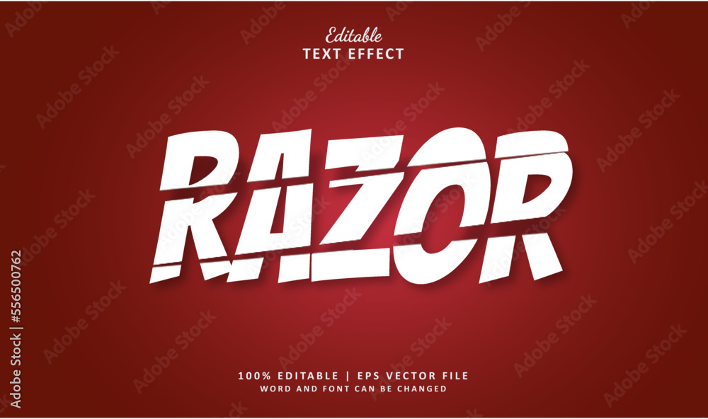 Razor editable text effect style