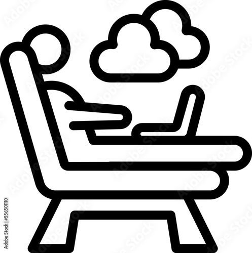 Beach relax icon outline vector. People travel. Island nature