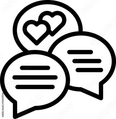 Free chat icon outline vector. Downshifting job. Travel island