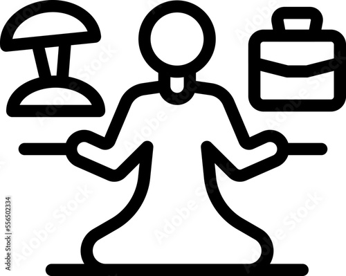 Job downshifting icon outline vector. People travel, Island nature