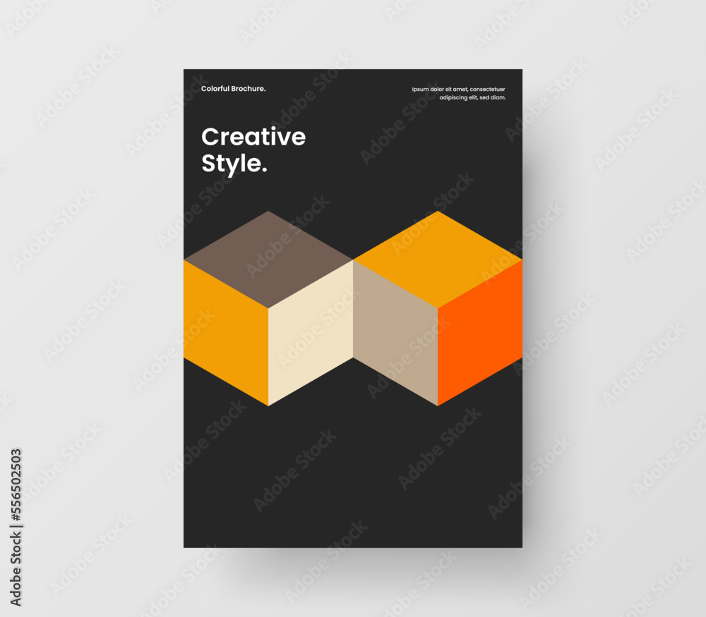 Trendy geometric shapes annual report concept. Simple corporate identity A4 vector design layout. Trendy geometric shapes annual report concept. Simple corporate identity A4 vector design layout.