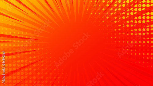 red abstract comic style bright web background with dots and lines and sport looks digital web banner and as space to write social media post FB cover background Facebook banner