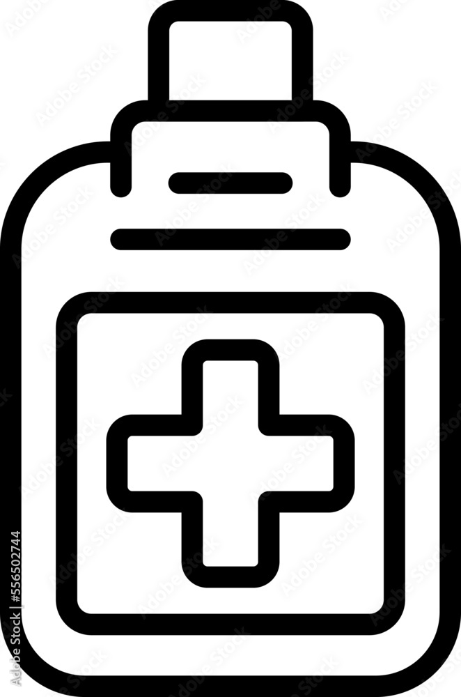 Medical id card icon outline vector. Medicine cotton. Health care Medical id card icon outline vector. Medicine cotton. Health care
