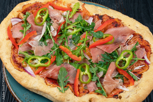 Italian Pizza on plate with...