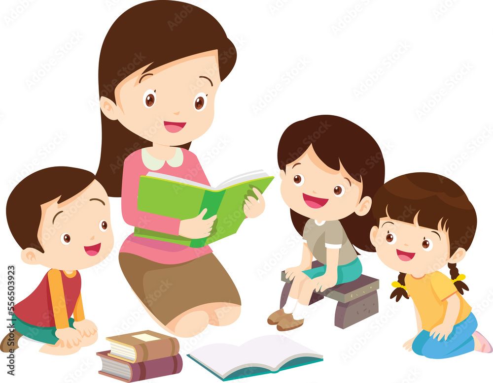 back to school with kids reading book education happy children concept back to school with kids reading book education happy children concept