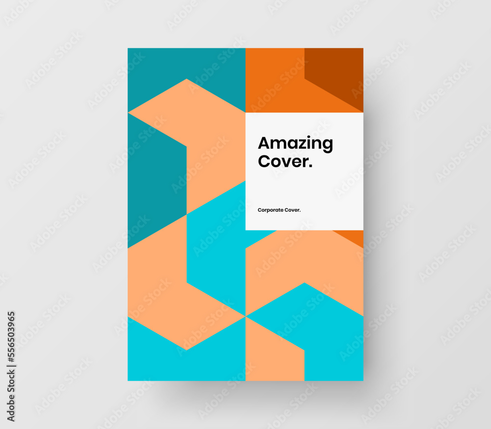 Trendy poster A4 design vector template. Premium geometric hexagons company brochure concept. Trendy poster A4 design vector template. Premium geometric hexagons company brochure concept.