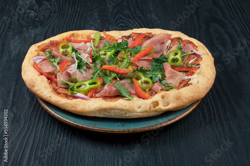 Italian Pizza on plate with...