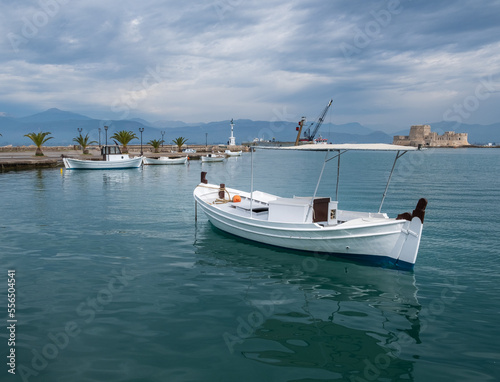 white boat in the harbor © DON
