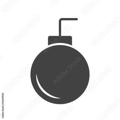 Flat design bomb icon. Vector.