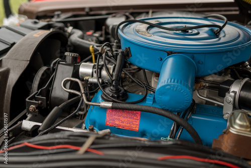 Vintage car engine photo