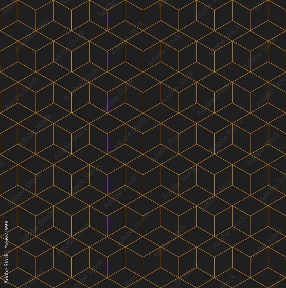 Fototapeta premium Vector seamless rhombus pattern. Abstract geometric background. Stylish fractal texture.