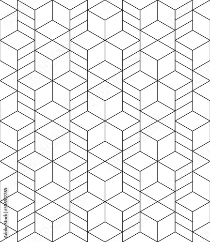Vector seamless rhombus pattern. Abstract geometric background. Stylish fractal texture.