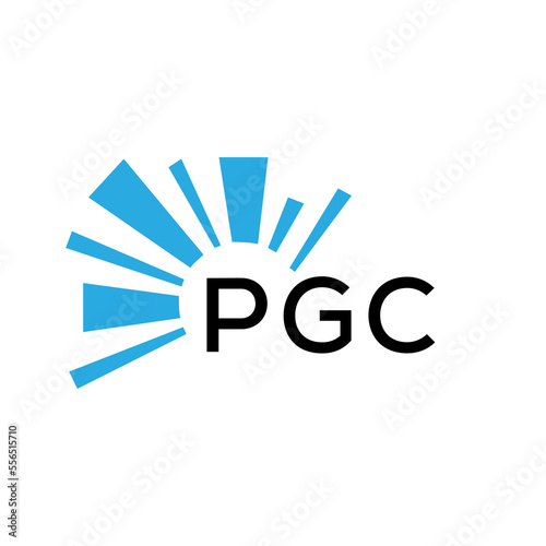 PGC letter logo. PGC blue image on white background and black letter. PGC technology  Monogram logo design for entrepreneur and business. PGC best icon.
 photo