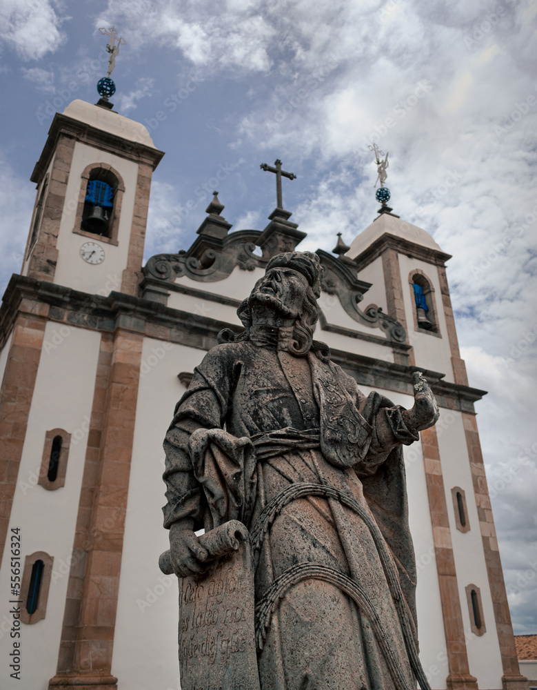 The Twelve Prophets by the famous brazilian sculptor Aleijadinho at the site of Santuário do Bom Jesus de Matosinhos basilica church. Located at the historical colonial city of Congonhas, Minas Gerais The Twelve Prophets by the famous brazilian sculptor Aleijadinho at the site of Santuário do Bom Jesus de Matosinhos basilica church. Located at the historical colonial city of Congonhas, Minas Gerais