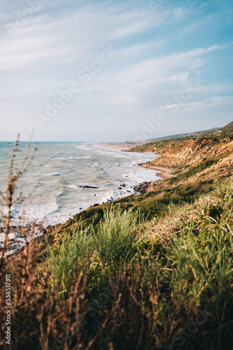 Fototapeta Naklejka Na Ścianę i Meble -  beach waves over a long coast