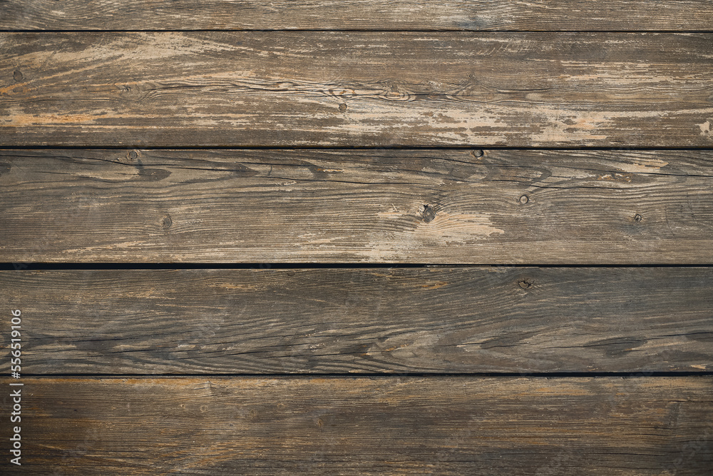 Old brown wooden background. Timber wall tetxure