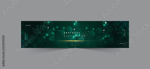 Linkedin banner technology abstract background with bokeh