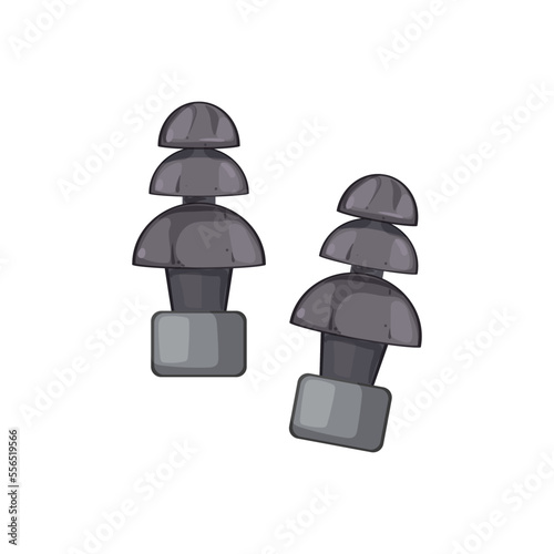 equipment earplugs noise cartoon. equipment earplugs noise sign. isolated symbol vector illustration