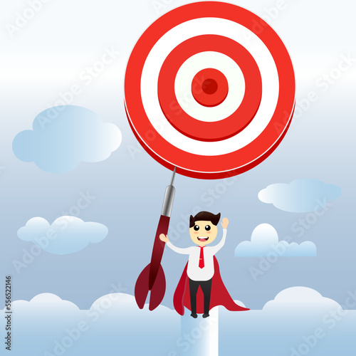 Striving to achieve a goal, business goal or work goal, striving for the concept
