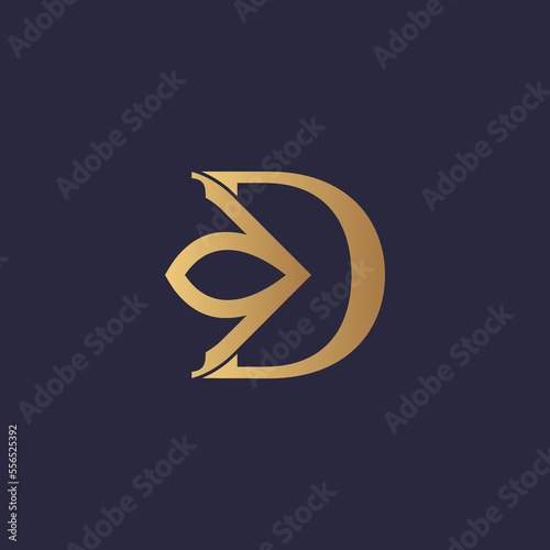 heart girl sexy massage brand logo letter D
