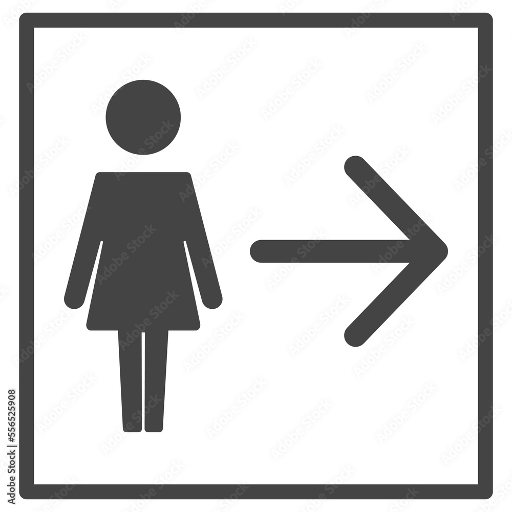 Women toilet sign. Female WC icon. Women toilet sign. Female WC icon.