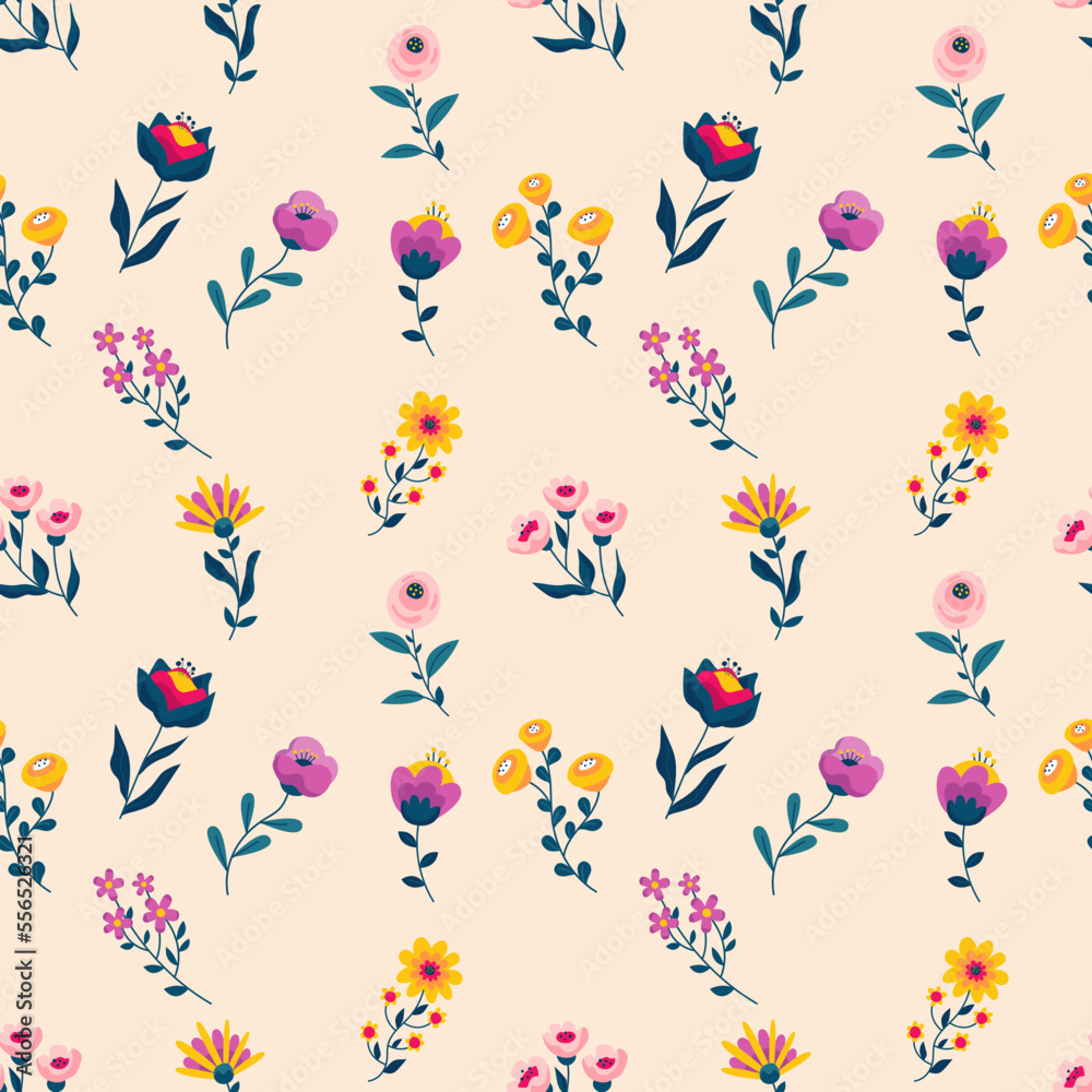 seamless floral pattern. beautiful floral pattern. floral pattern fabric. cute pattern design.