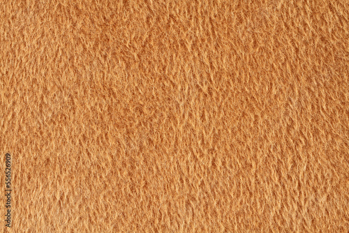 Light brown lama wool fabric texture. Macro. Closeup.