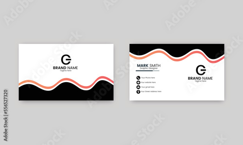Set of modern professional business card.Business card design template for business and personal identity.Free vector modern professional business card.
