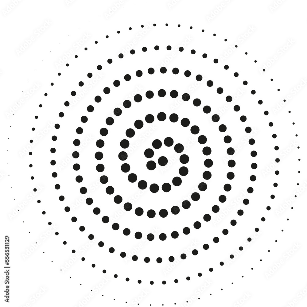 pattern of black spiral dots on white background pattern of black spiral dots on white background