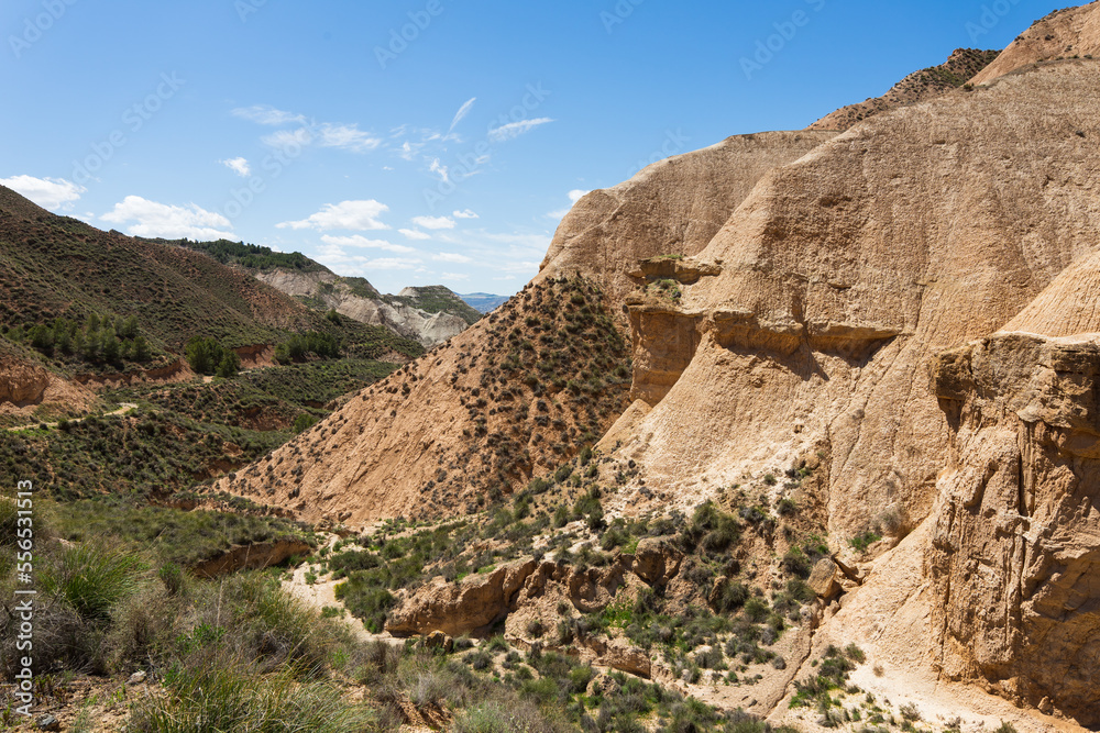 Red rock canyon landscape in Andalusia, Spain Red rock canyon landscape in Andalusia, Spain
