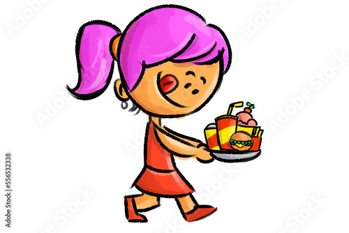 girl with snack