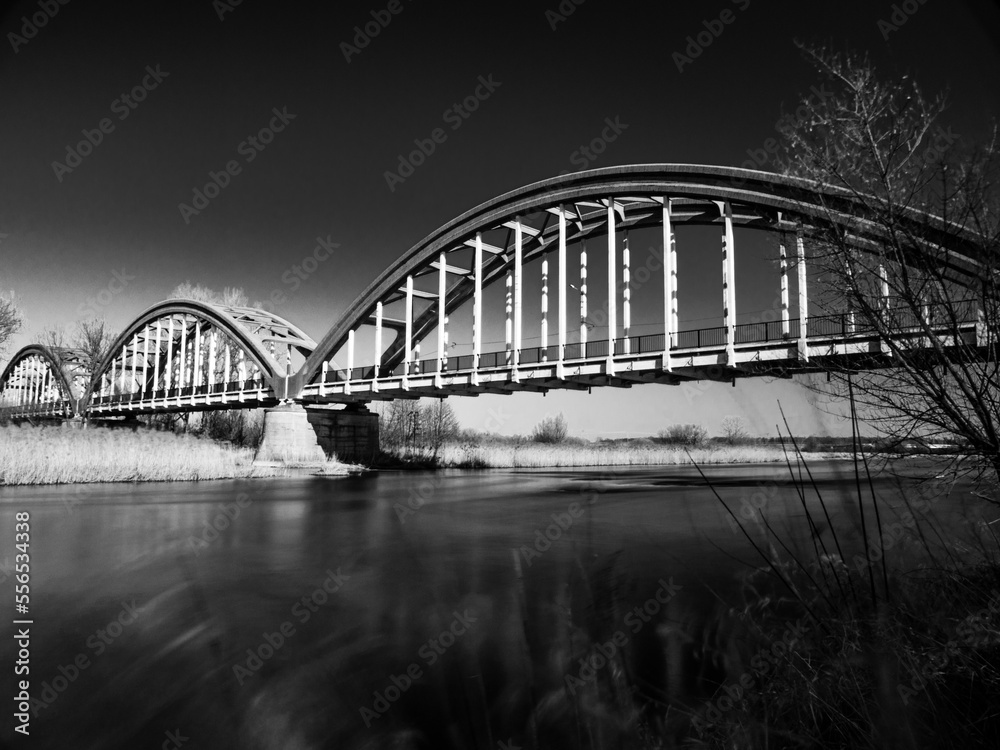 Naklejka premium bridge over the river
