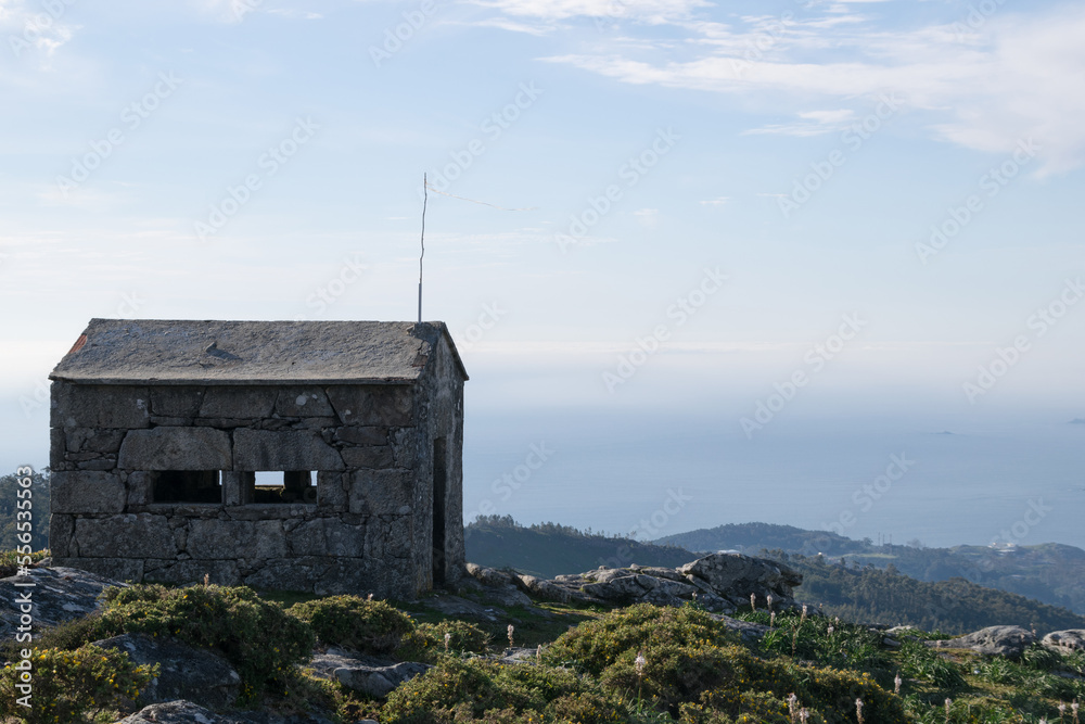 Old mountain refuge in Alto da Groba. Baiona - Spain