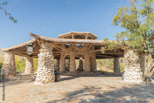 Japanese tea Garden Overlook Texas, walkways, during winter season.