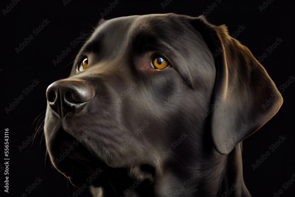 Labrador Retriever Dog. Generative AI. Labrador Retriever Dog. Generative AI.