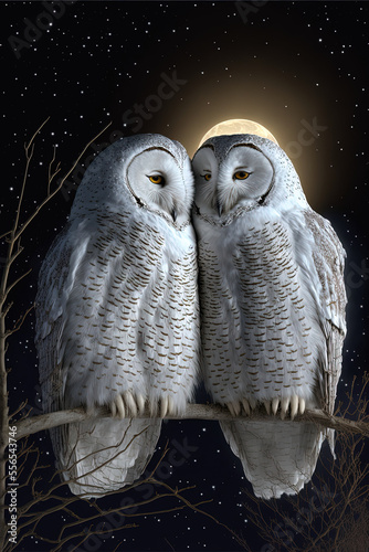 Owls Cuddling