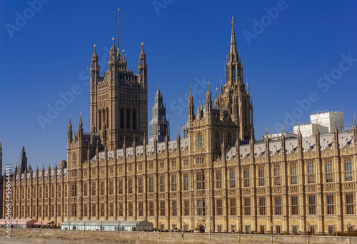 Partial view of the Houses of Parliament, London