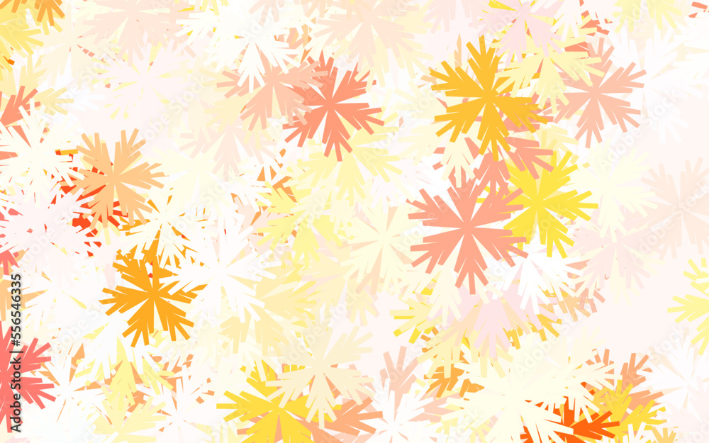 Light Red, Yellow vector abstract pattern with flowers.