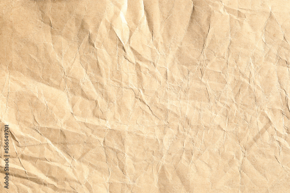 Obraz premium Old dark brown crumpled paper texture
